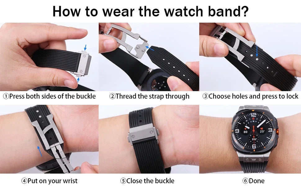 Sport Silicone Band for Samsung Galaxy Watch Ultra 47mm