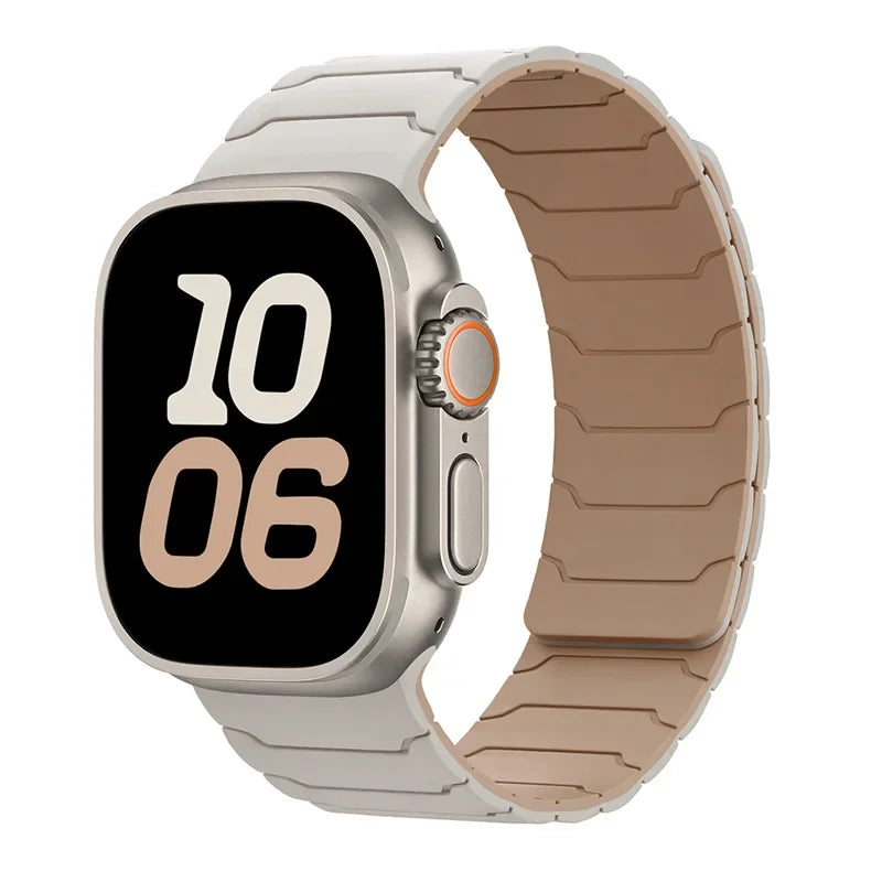 Magnetic Silicone Apple Watch Band – Sport Bracelet | Series 10/9/8/7/6/SE & Ultra | 38-49mm