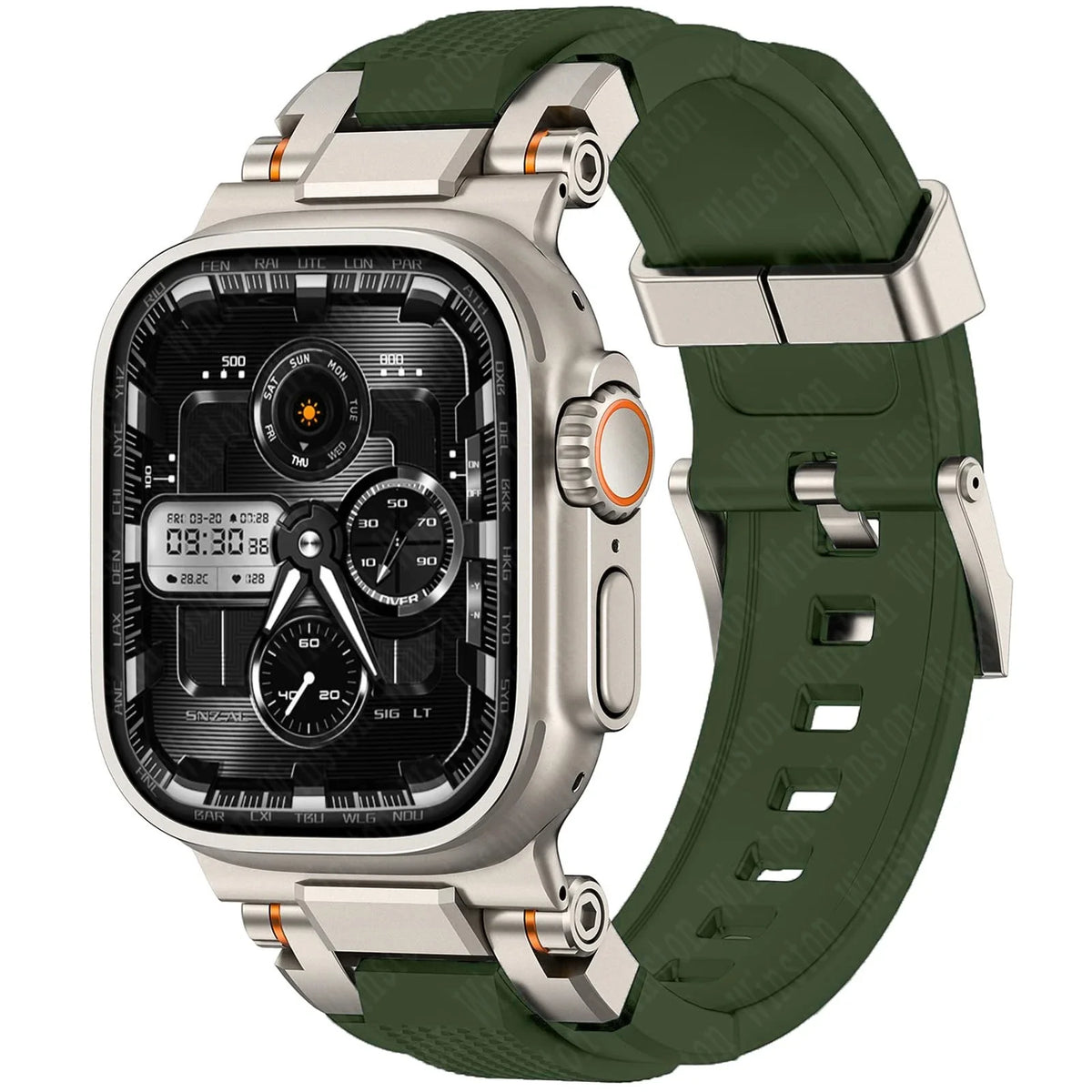 Men's Sport Silicone Strap for Apple Watch Ultra 3/2 49mm – Series 11/10/9/8/7/6 46/45/44/42mm