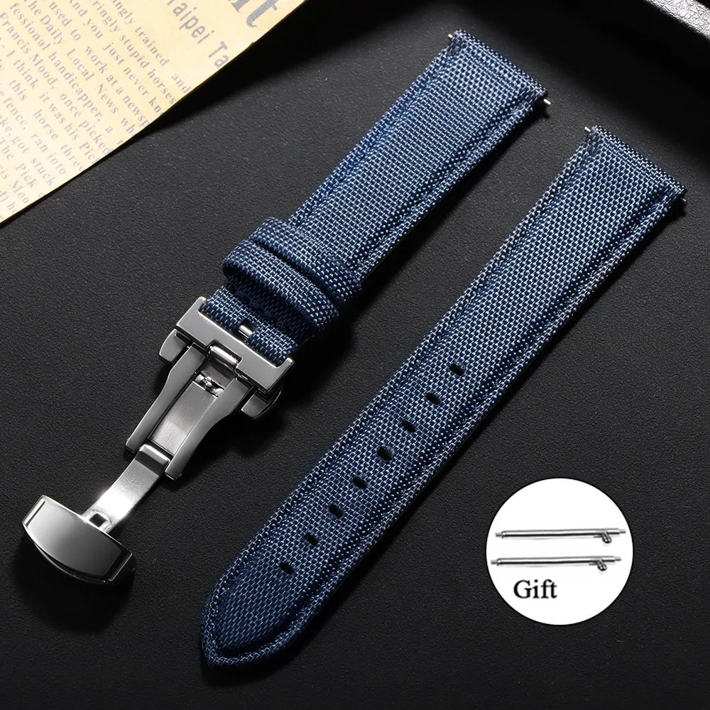Motorola Moto Watch Sailcloth Nylon Band with Butterfly Clasp