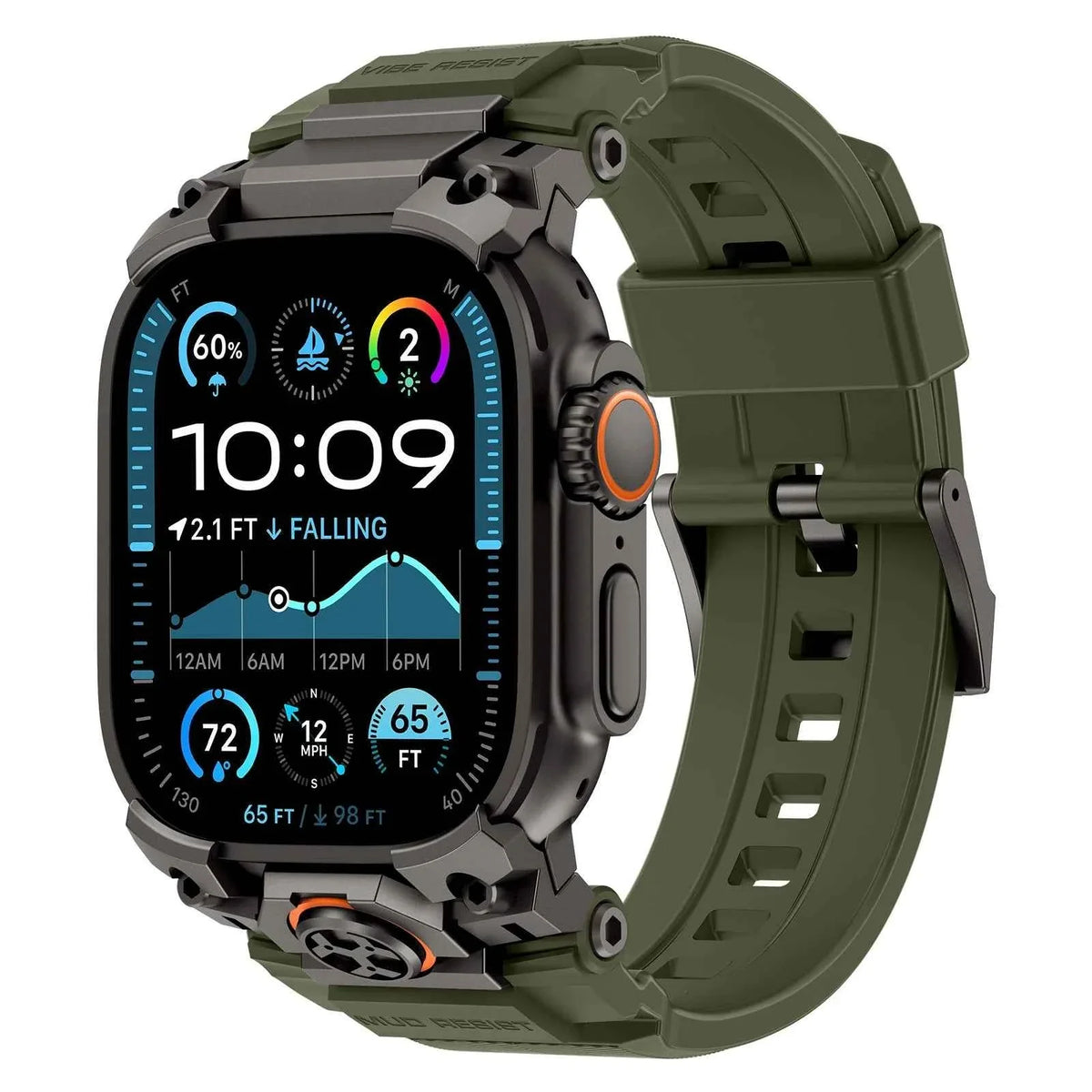Luxury Sport Silicone Strap for Apple Watch Ultra 3/2/1 49mm