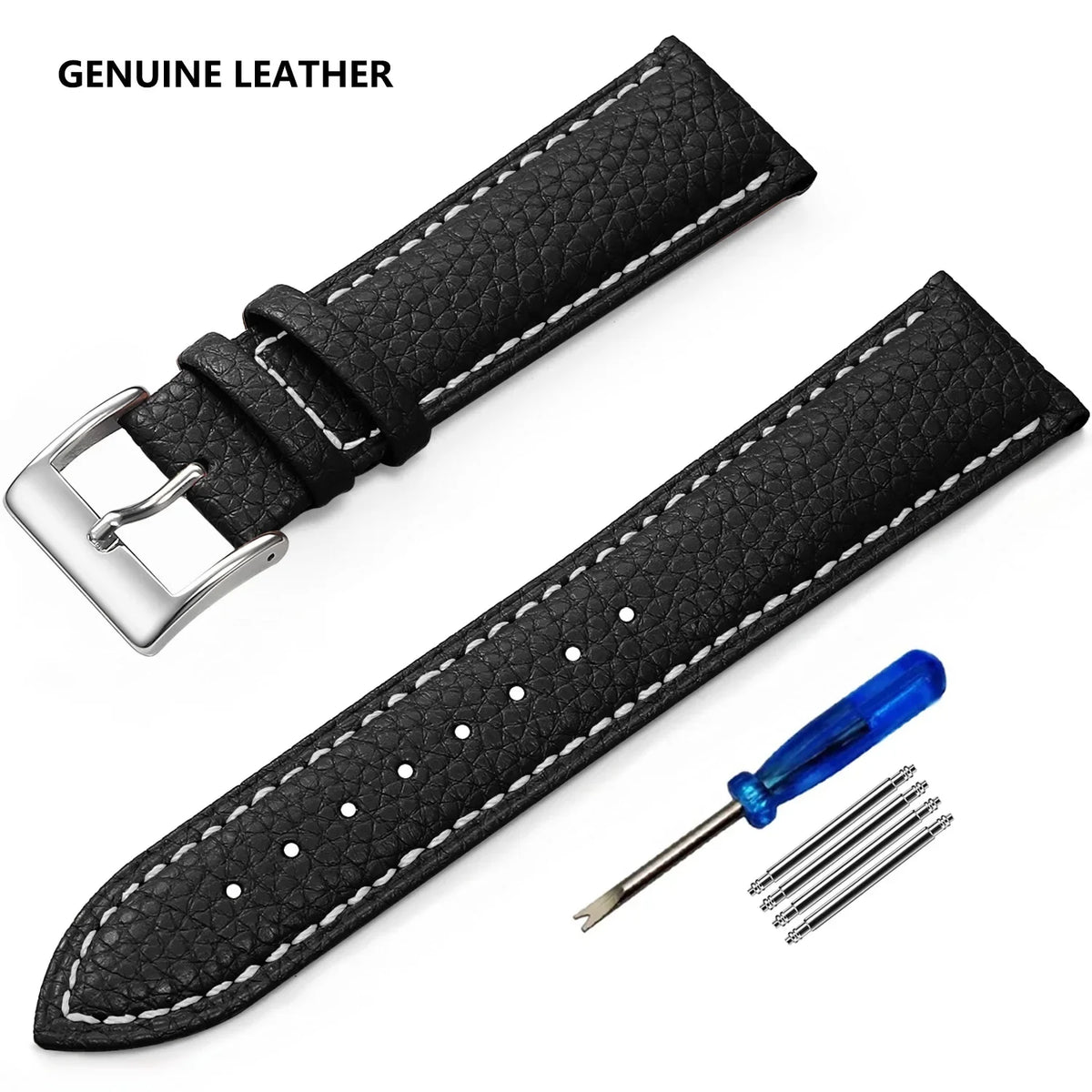 Huawei Watch & Watch GT Grained Leather Band, Spring Bars & Tool