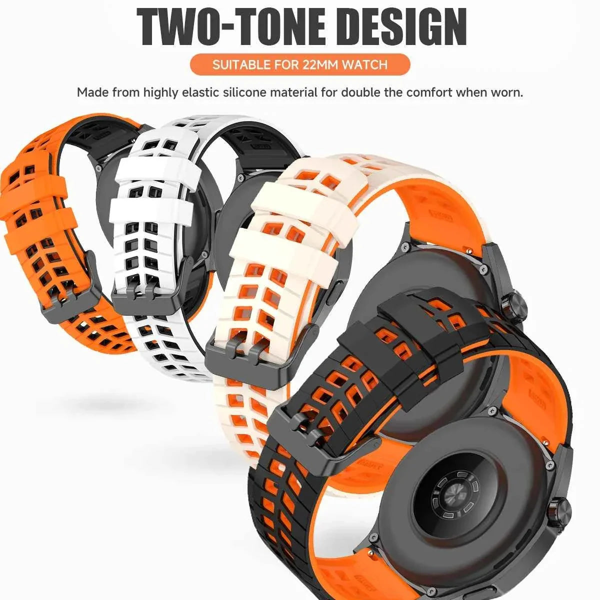 22mm Breathable Silicone Band for Huawei Watch GT6 / GT5 / GT4 / GT3 Pro