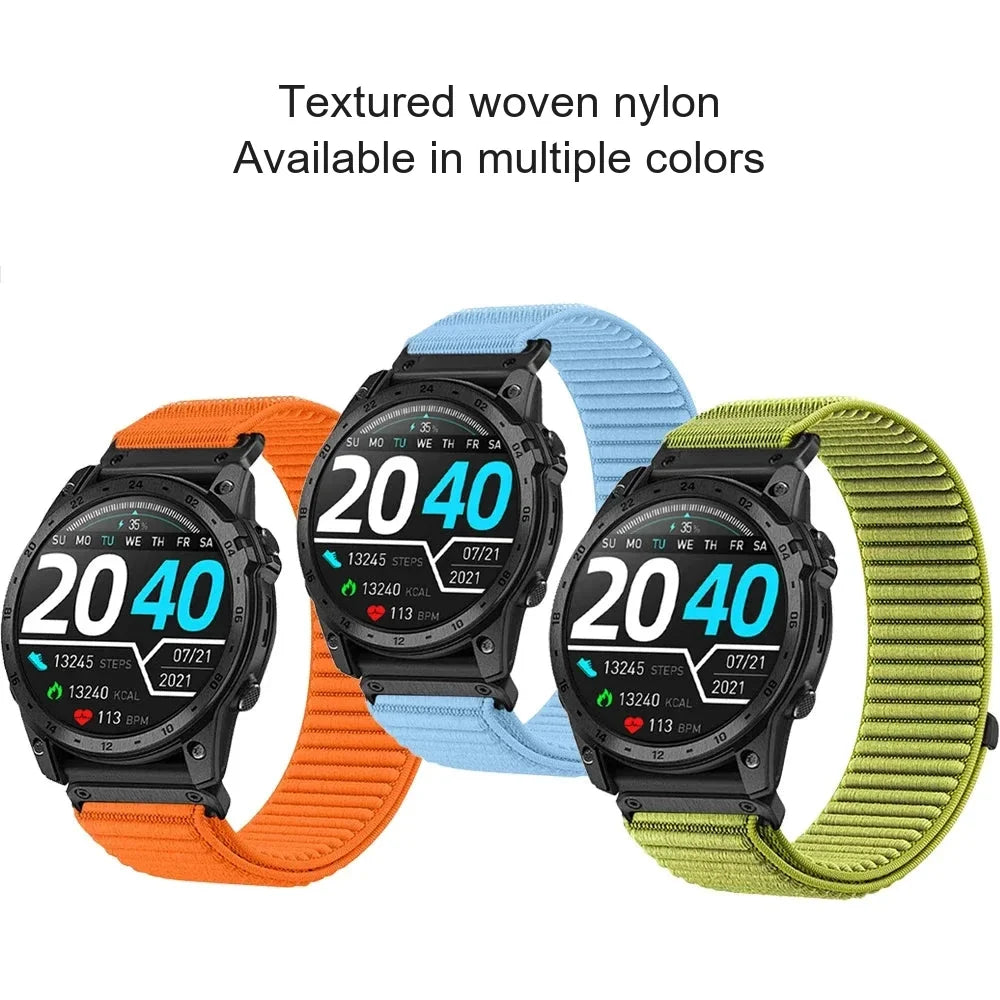 Garmin QuickFit 20/22/26mm Elastic Woven Nylon Hook-and-Loop Band