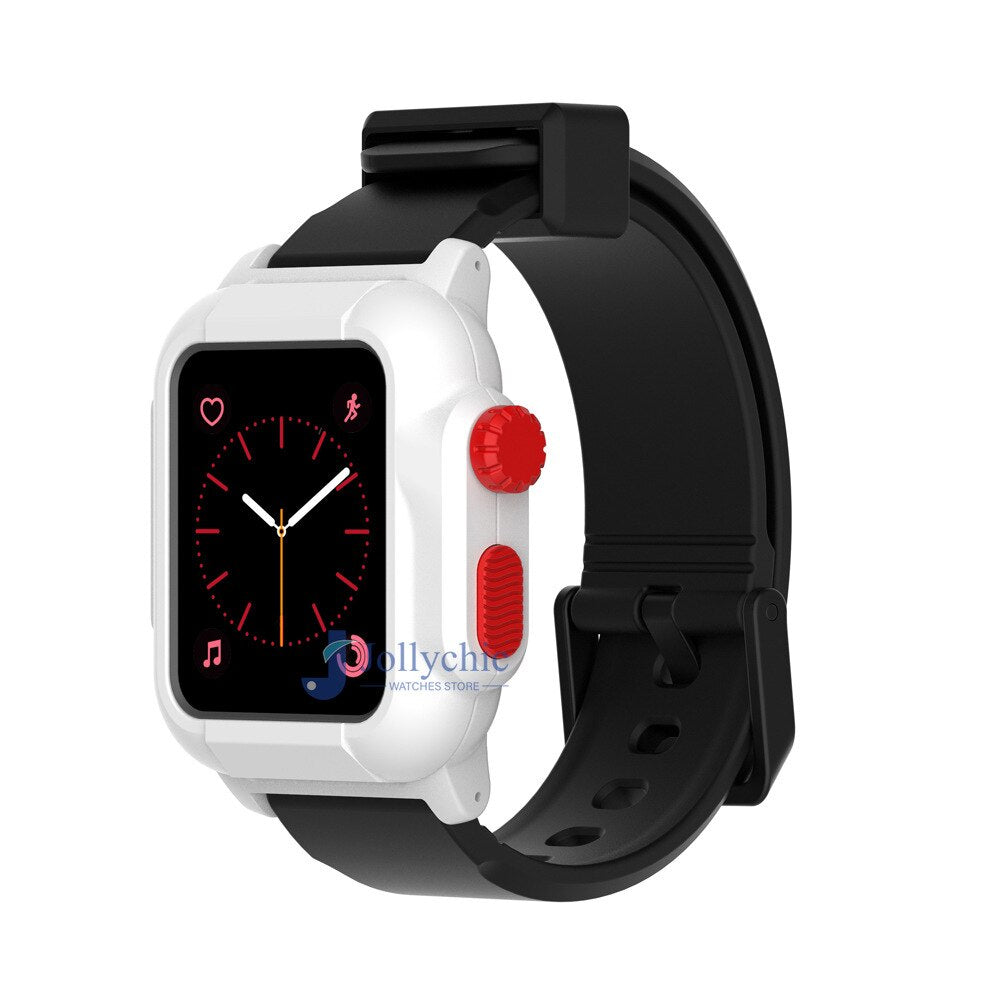 Silicone Band+Case For Apple Watch Strap - Stylish Protection