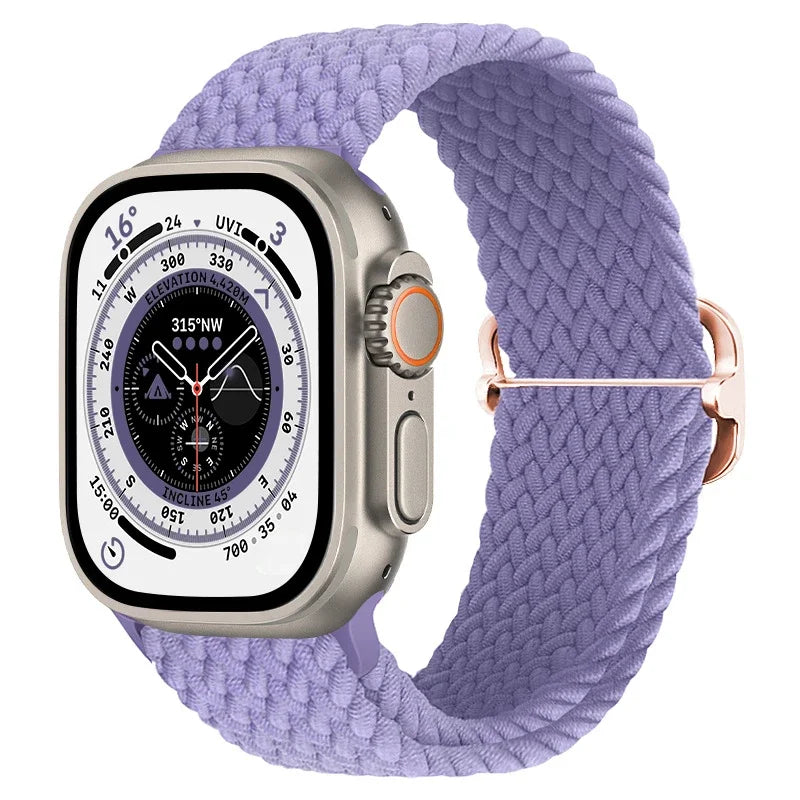 Braided Nylon Solo Loop for Apple Watch Series 1-12, SE & Ultra 1/2/3/4