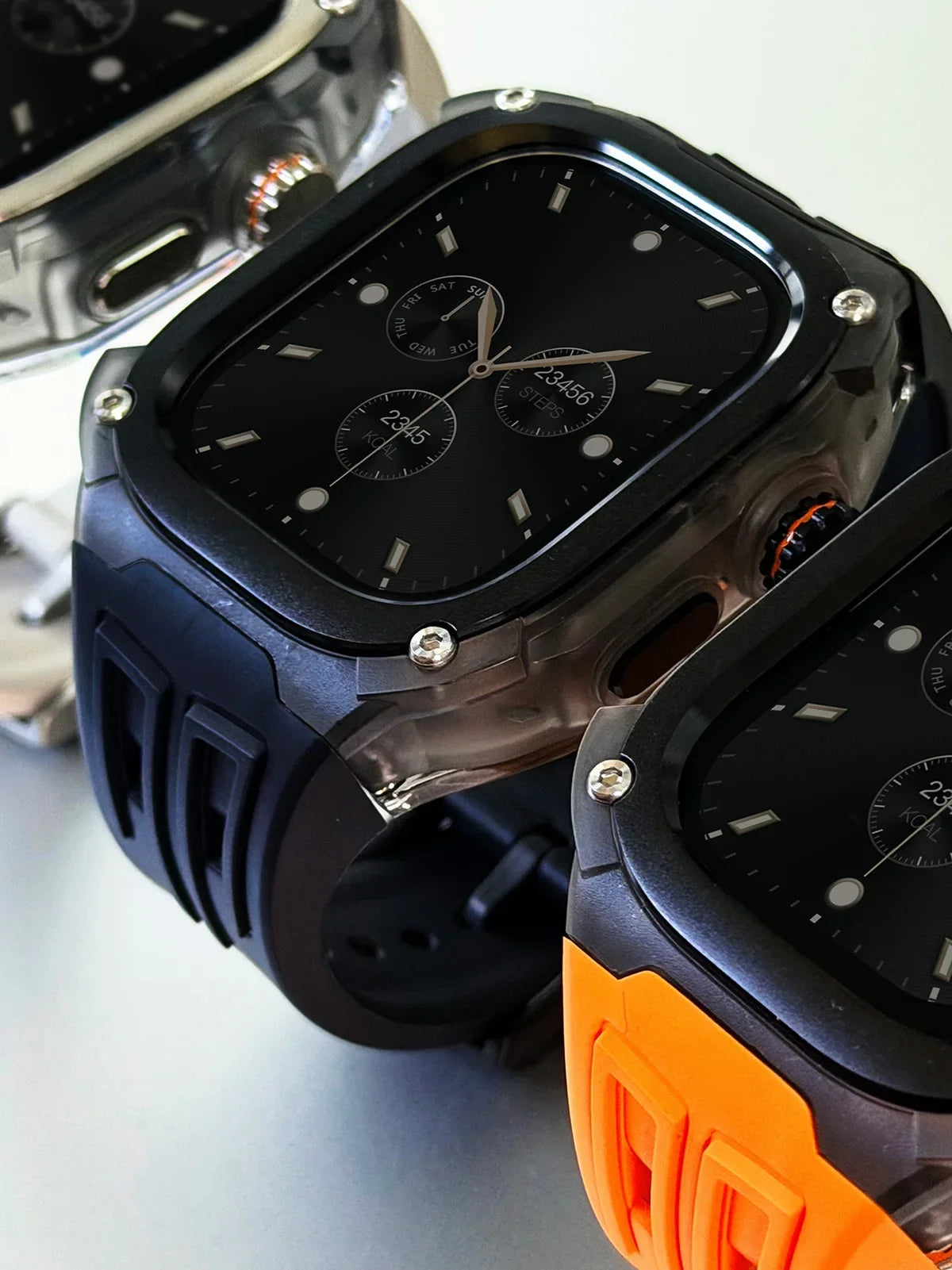 Silicone Strap & Zinc Alloy Bezel Kit for Apple Watch Ultra 1/2/3 49mm