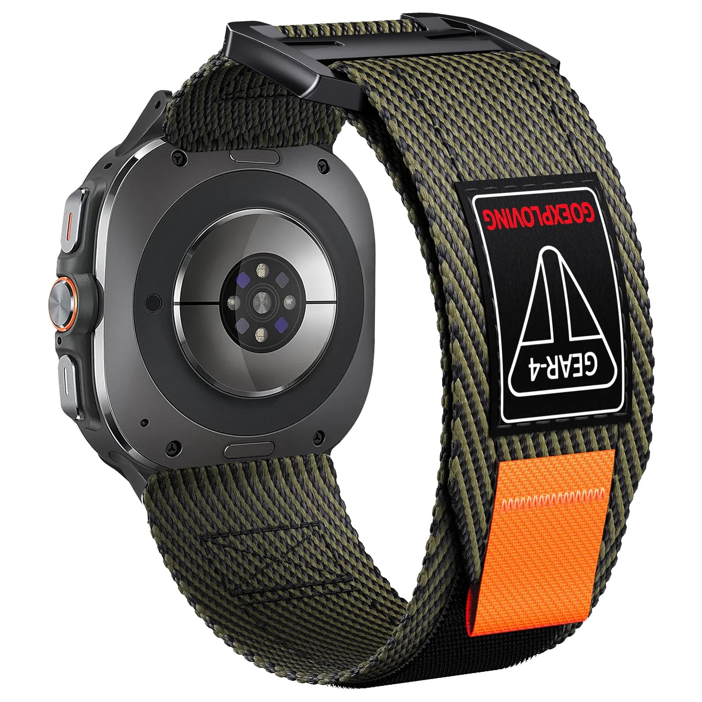 Samsung Galaxy Braided Nylon Watch Band – Ultra/Ultra2 Red Black Adventure