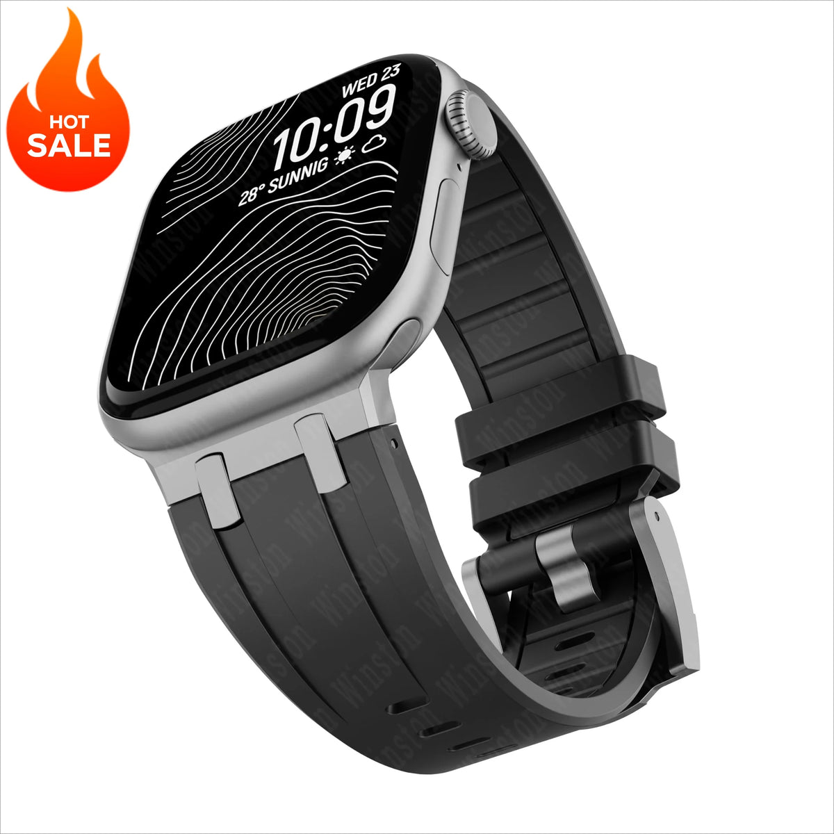 Liquid Silicone Apple Watch Band – Rubber Sport Strap | Series 11/10/9/8/7/6/SE & Ultra 1/2/3 | 42–49mm