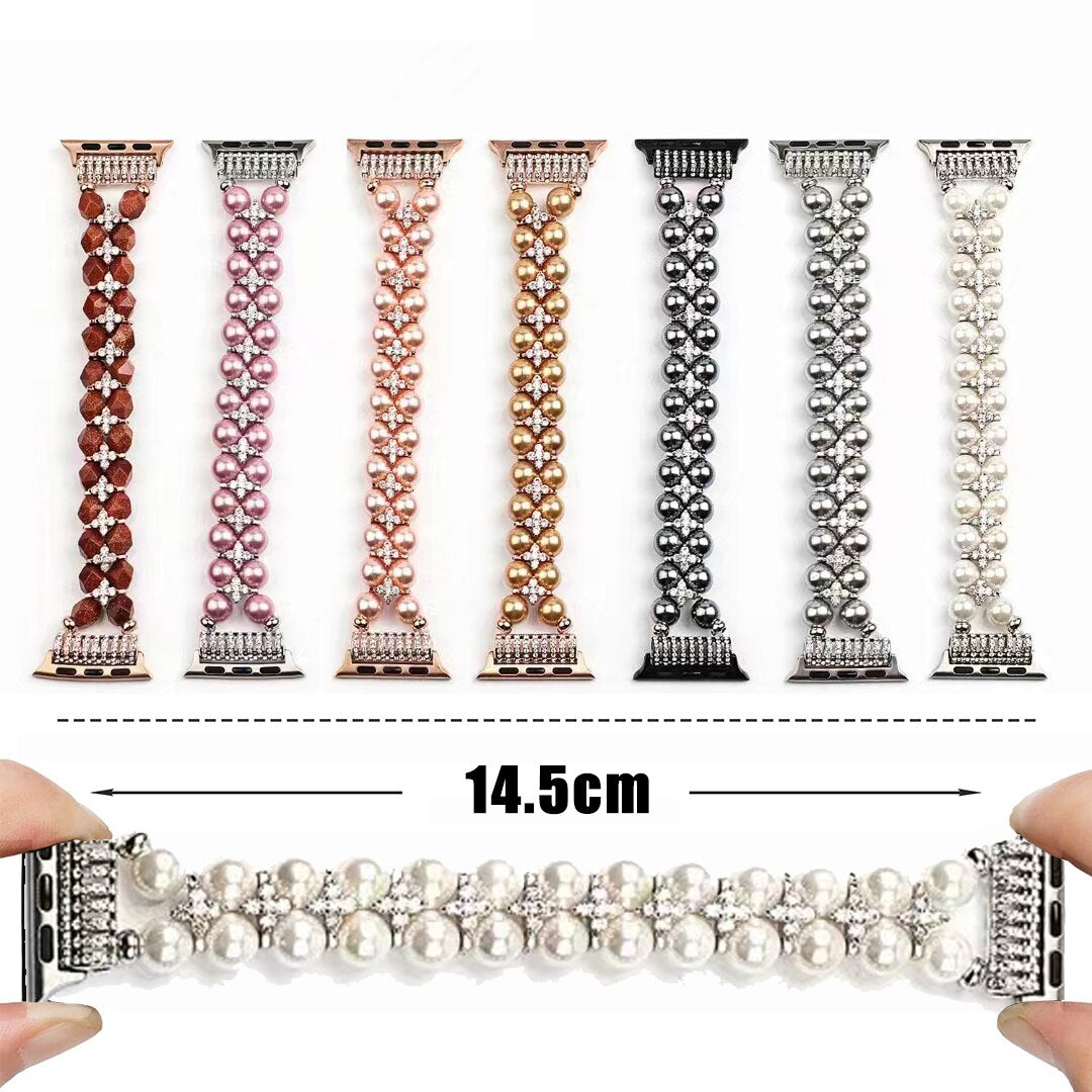 Pearl Strap for Apple Watch Band Series 11/10/9/8/7/6/5/4/ SE / Ultra 1/2/3