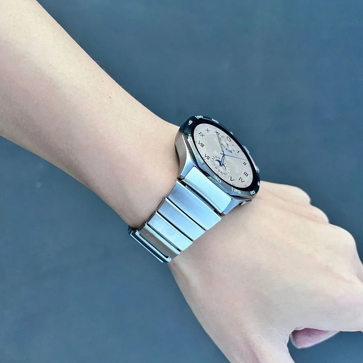 No-Gap Stainless Steel Watch Band for Huawei Watch GT5 46mm – Quick Release