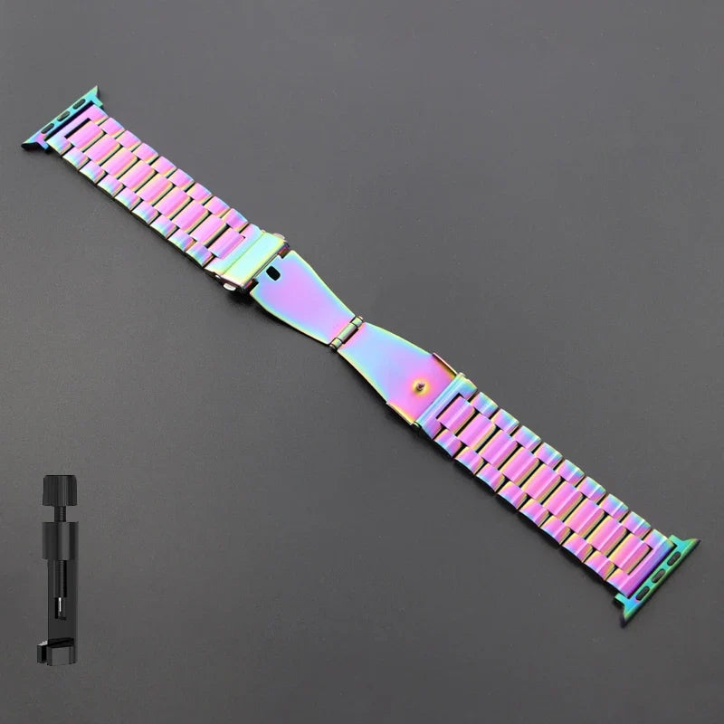 Stainless Steel Strap for Apple Watch Ultra 3/2/1 49mm – Series 11/10/9/8/7/6/SE/5/4/3 46/45/44/42/41/40/38mm