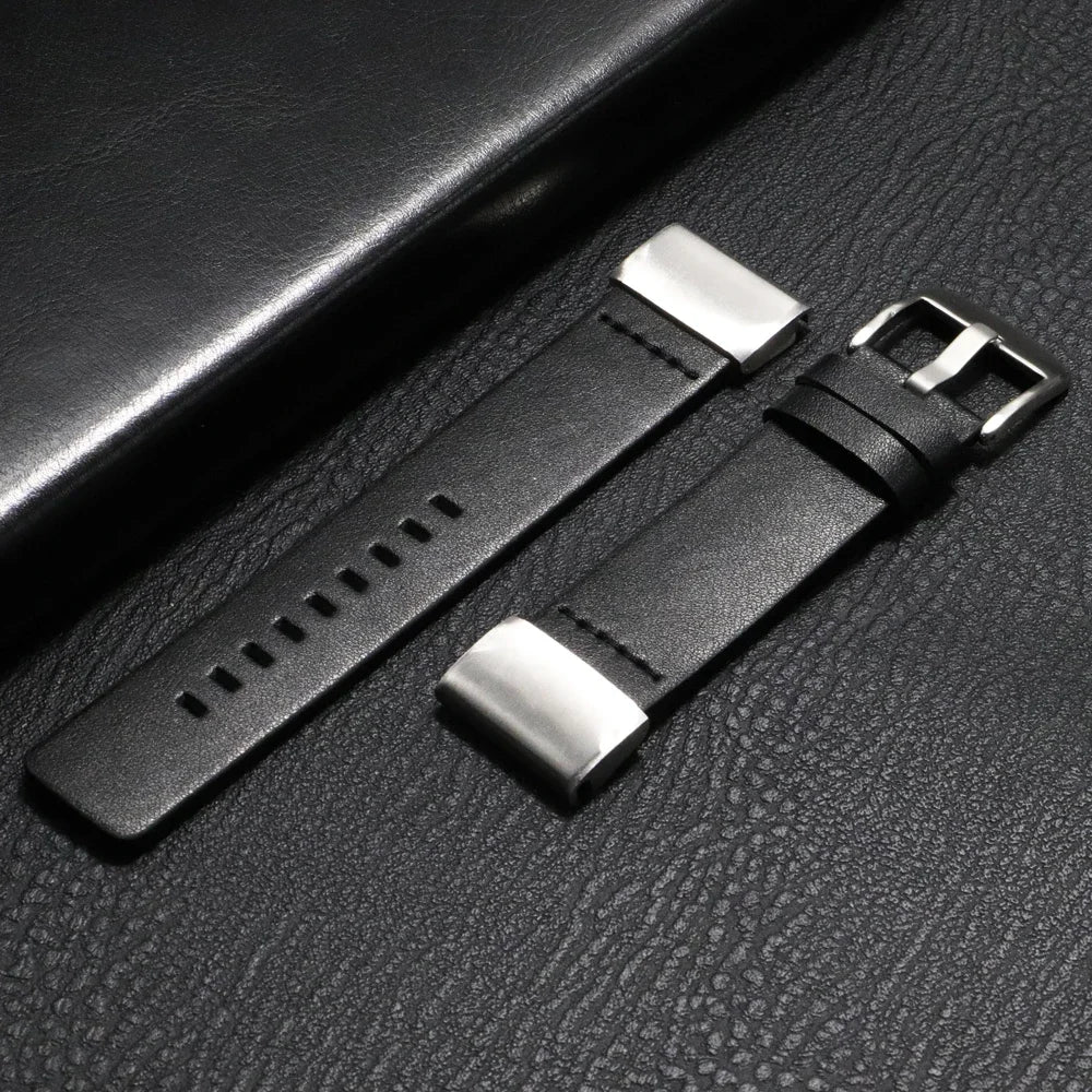 Garmin QuickFit 20/22/26mm Classic Leather Band with Pin Buckle