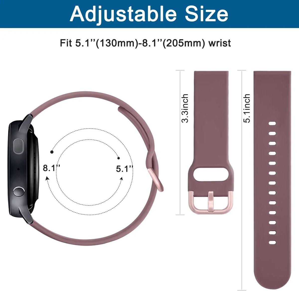 OnePlus Watch Soft Silicone Band with Metal Buckle, 18 Colors