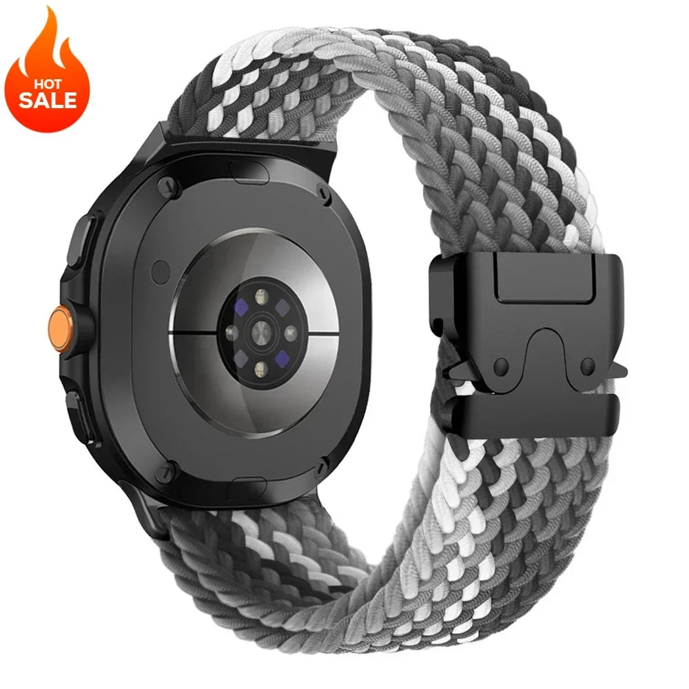 Nylon Woven Loop Band for Samsung Galaxy Watch 9 & 8 40mm 44mm & Classic 46mm | Parachute Buckle Sport Strap