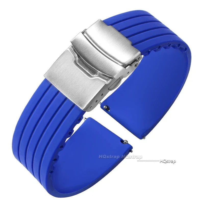 OnePlus Watch Silicone Rubber Band with Deployment Buckle