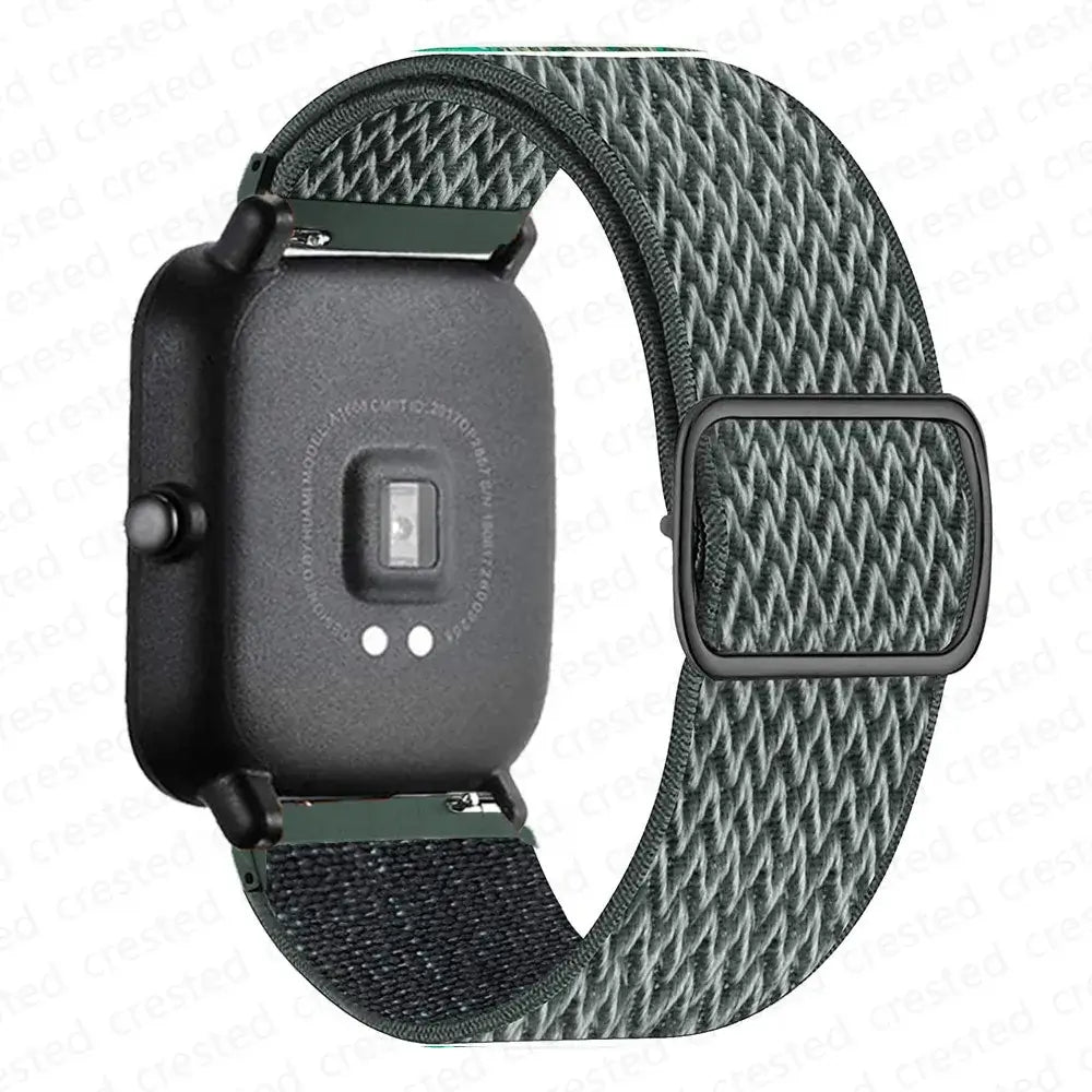 Amazfit Balance, GTR, GTS & Bip Stretch Nylon Loop Band, Slide Buckle