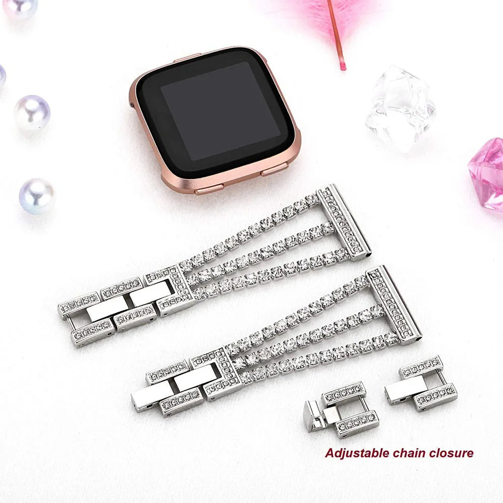 Fitbit Versa 4, Versa 3, Sense 2 & Sense Rhinestone Bracelet Band