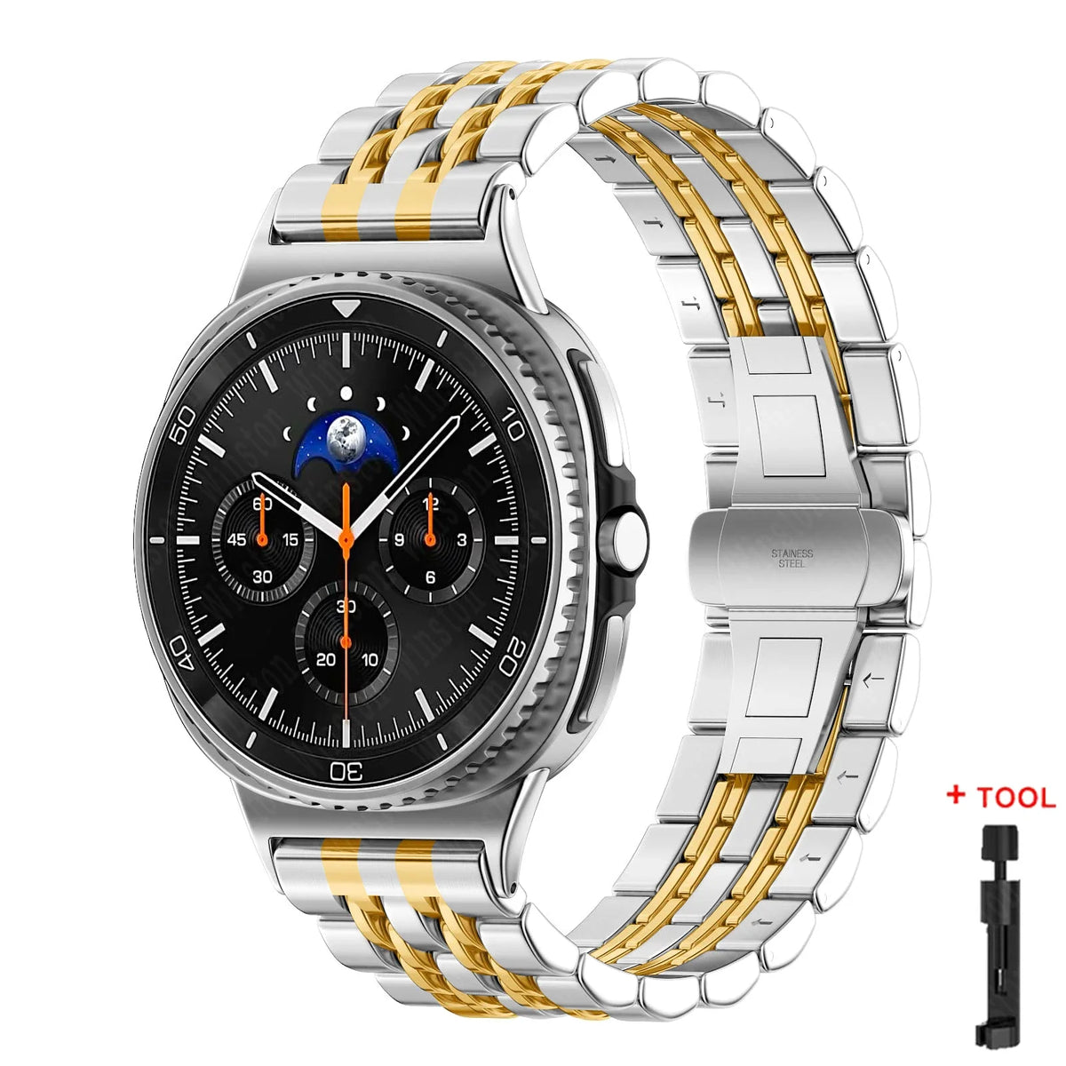 Stainless Steel Band for Samsung Galaxy Watch 8 40mm 44mm, 8 Classic 46mm & Ultra 47mm