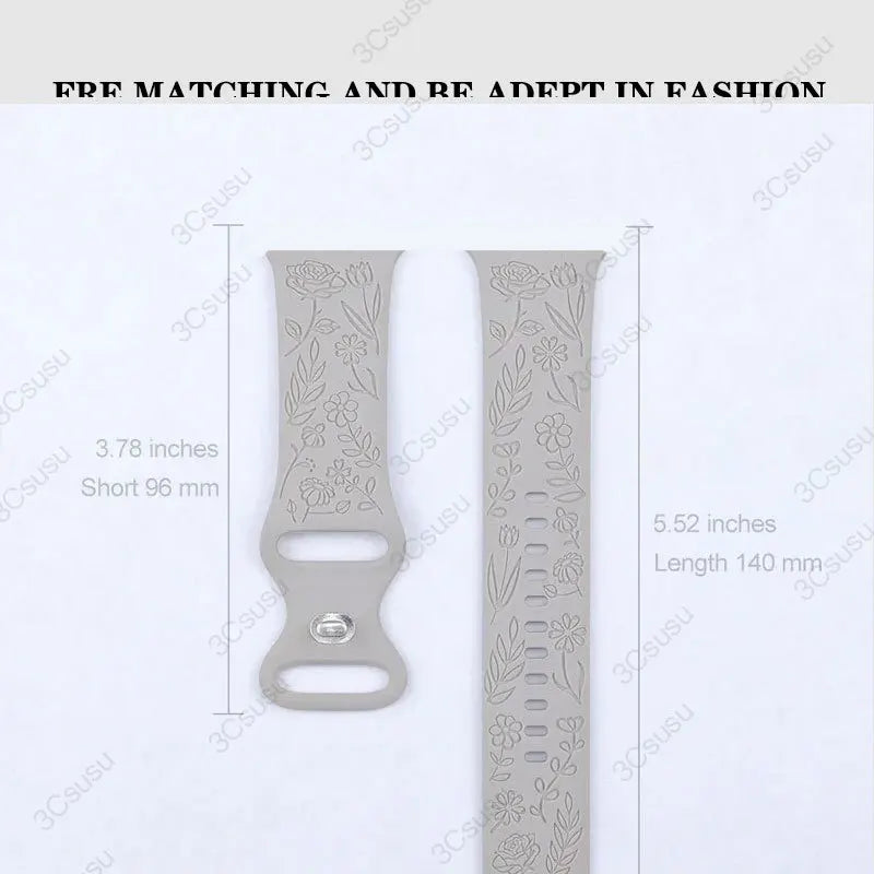 OnePlus Watch Rose Engraved Silicone Band