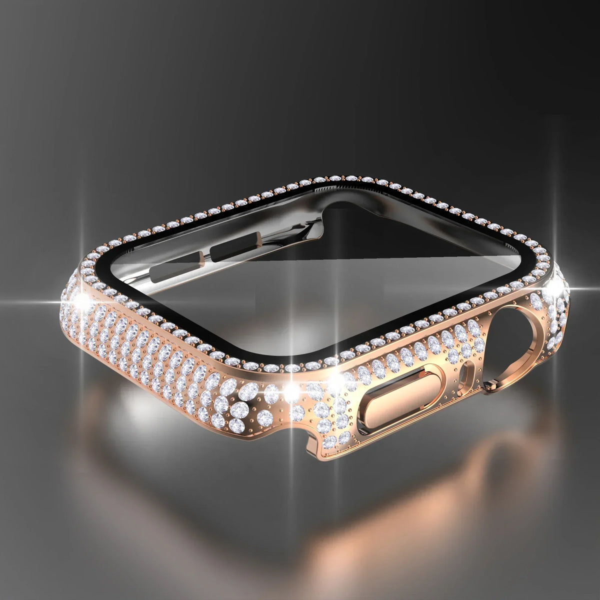 Rhinestone Apple Watch Case with Screen Protector, Series 1-11 & SE