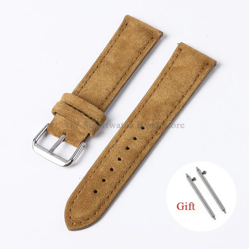 Motorola Moto Watch Vintage Suede Leather Band, Quick Release