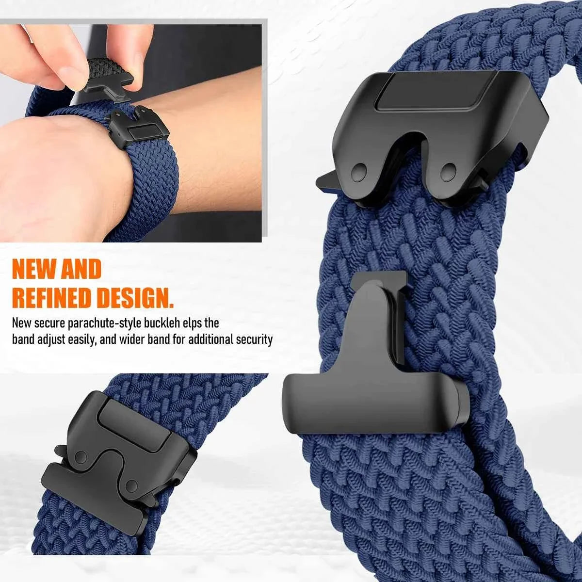 Nylon Woven Loop Band for Samsung Galaxy Watch 9 & 8 40mm 44mm & Classic 46mm | Parachute Buckle Sport Strap