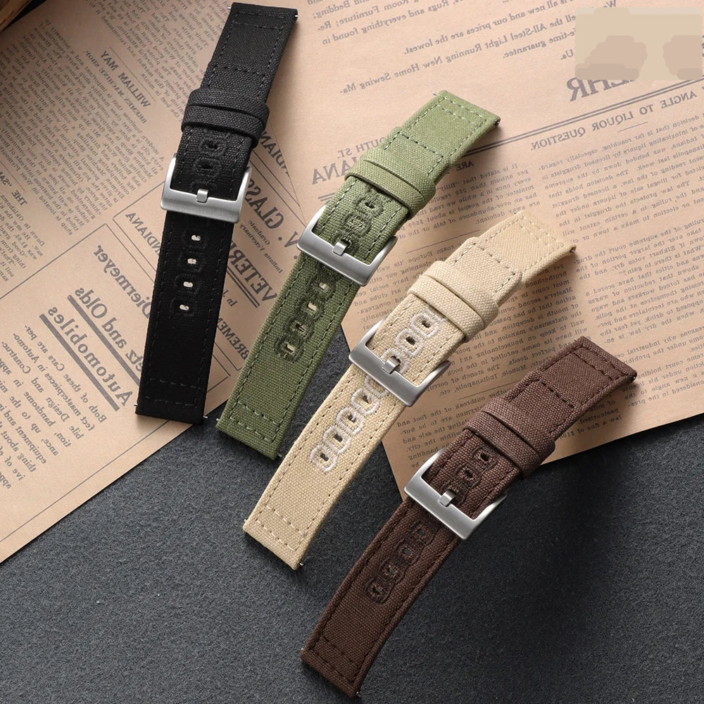 Huawei Watch & Watch GT Stitched Canvas Nylon Band