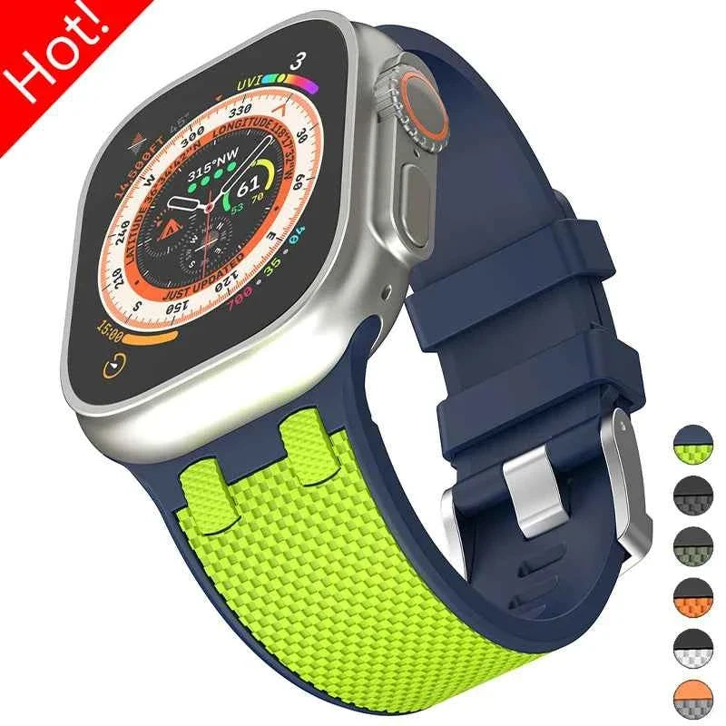 Soft Silicone Sport Apple Watch Band – Rubber Bracelet | Series 11/10/9/8/7/6/SE & Ultra 1/2/3 | 42–49mm