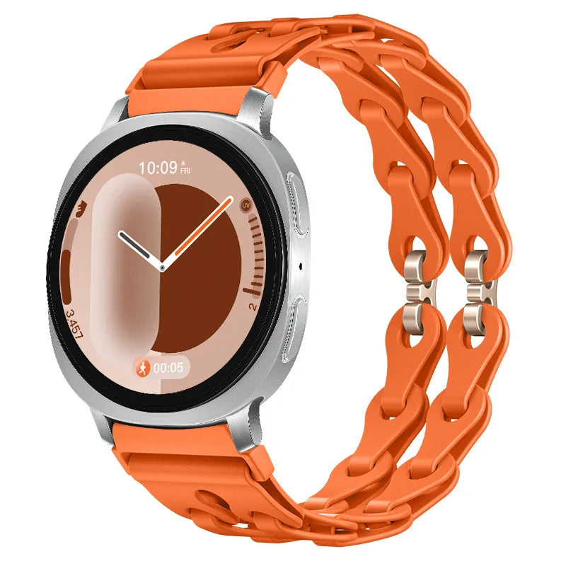 Samsung Galaxy Silicone Chain Watch Band – Watch8/Watch8 Classic/Watch9/Ultra/Ultra2 Multi