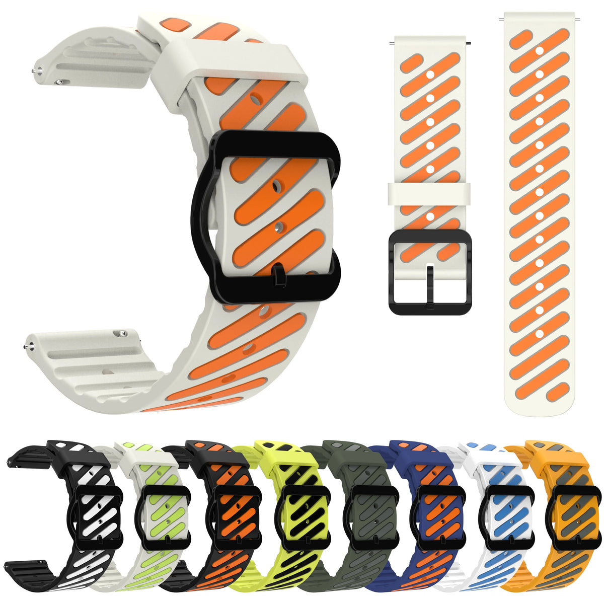 Garmin 22mm Quick Release Two-Tone Silicone Band
