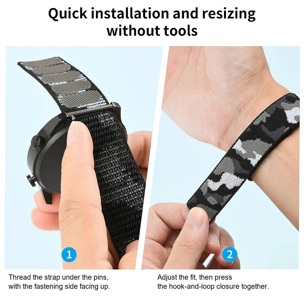 Garmin QuickFit 22/26mm Soft Nylon Hook-and-Loop Sport Band