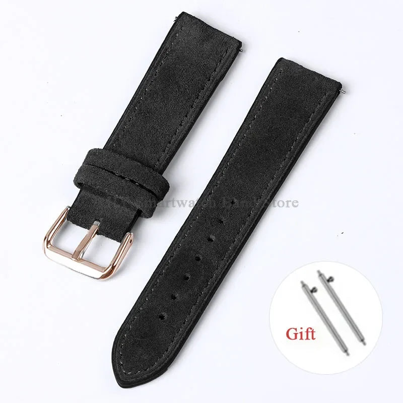 Polar Suede Leather Watch Strap For Polar Smartwatch - Handmade Quick Release