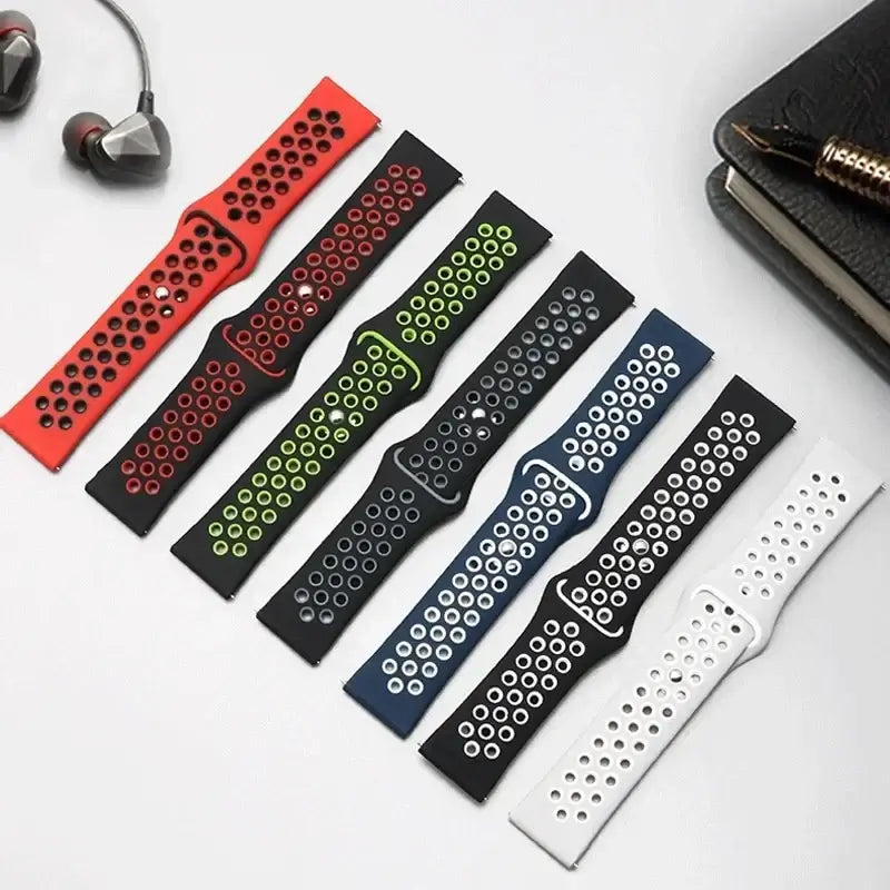 Amazfit Balance, GTR, GTS & Bip Two-Tone Perforated Silicone Band