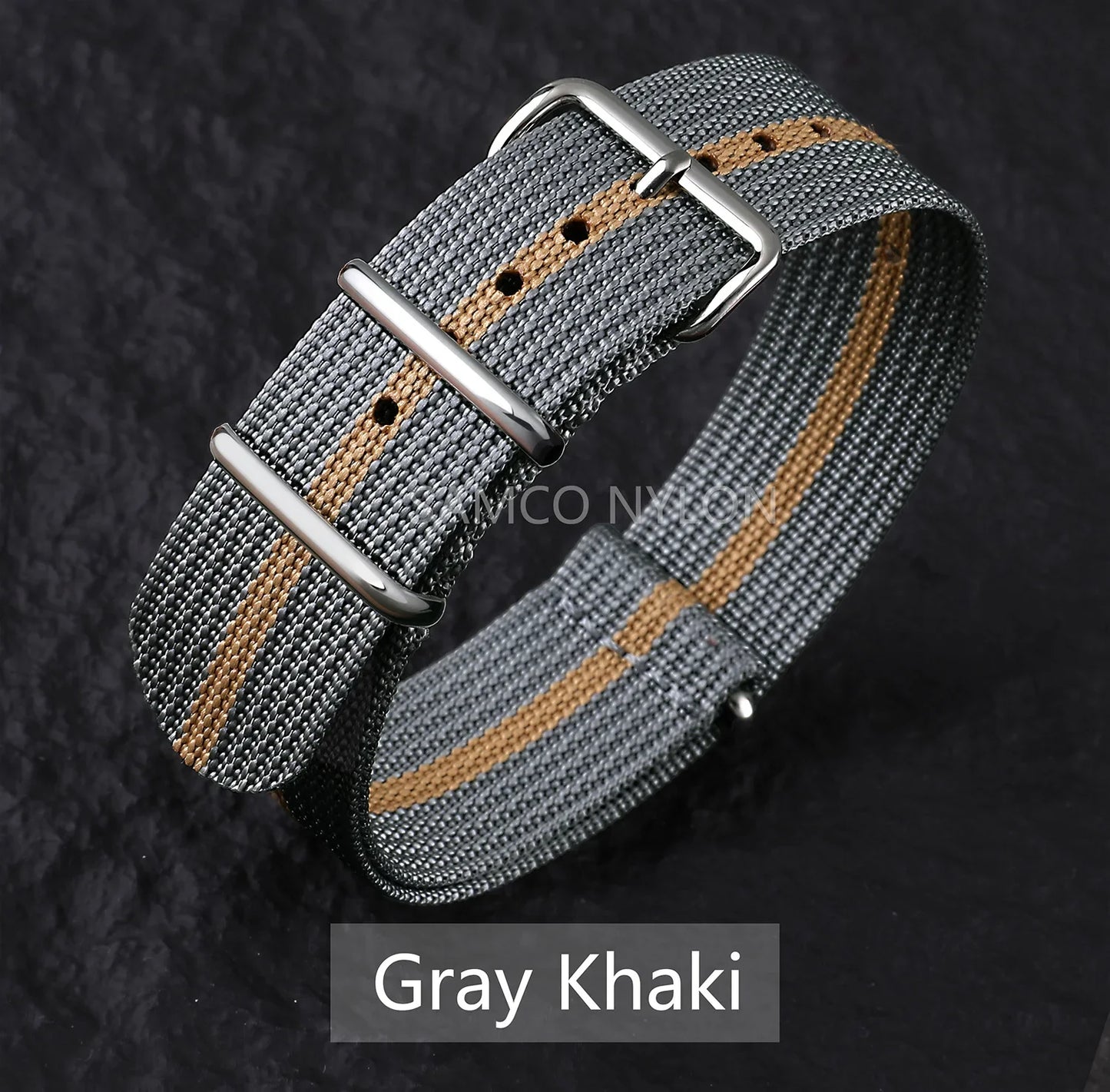 COROS Nylon Ribbed Watch Band For Smartwatch - Military Washable Strap