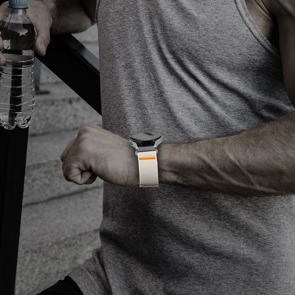 Polar Vantage, Grit X & Ignite Stretch Nylon Band, Metal Clip Buckle
