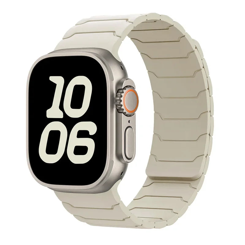 Magnetic Silicone Apple Watch Band – Sport Bracelet | Series 10/9/8/7/6/SE & Ultra | 38-49mm