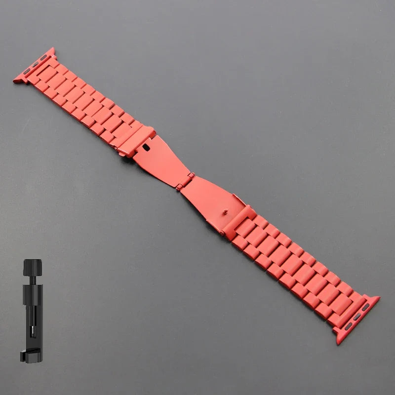 Stainless Steel Strap for Apple Watch Ultra 3/2/1 49mm – Series 11/10/9/8/7/6/SE/5/4/3 46/45/44/42/41/40/38mm