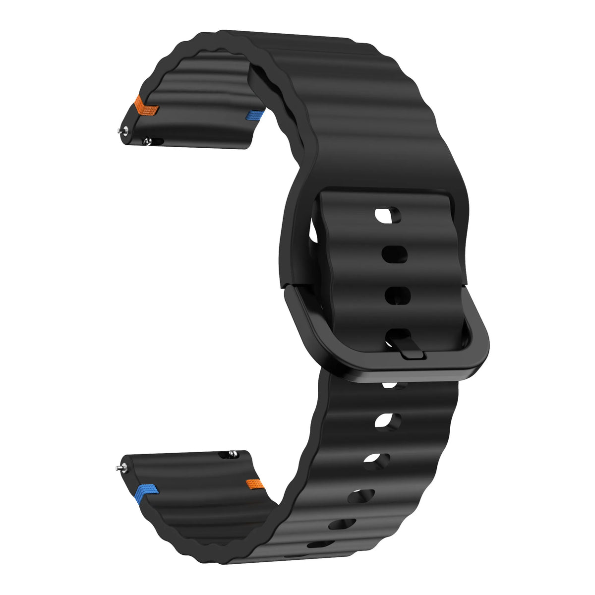 Motorola Moto Watch Ribbed Silicone Band with Matching Buckle