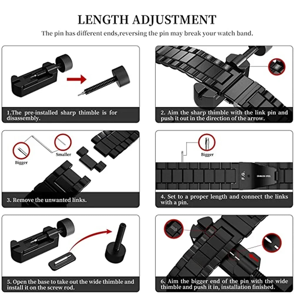 Stainless Steel Apple Watch Band – Metal Bracelet | Series 11/10/9/8/7/6/SE & Ultra 1/2/3 | 38–49mm