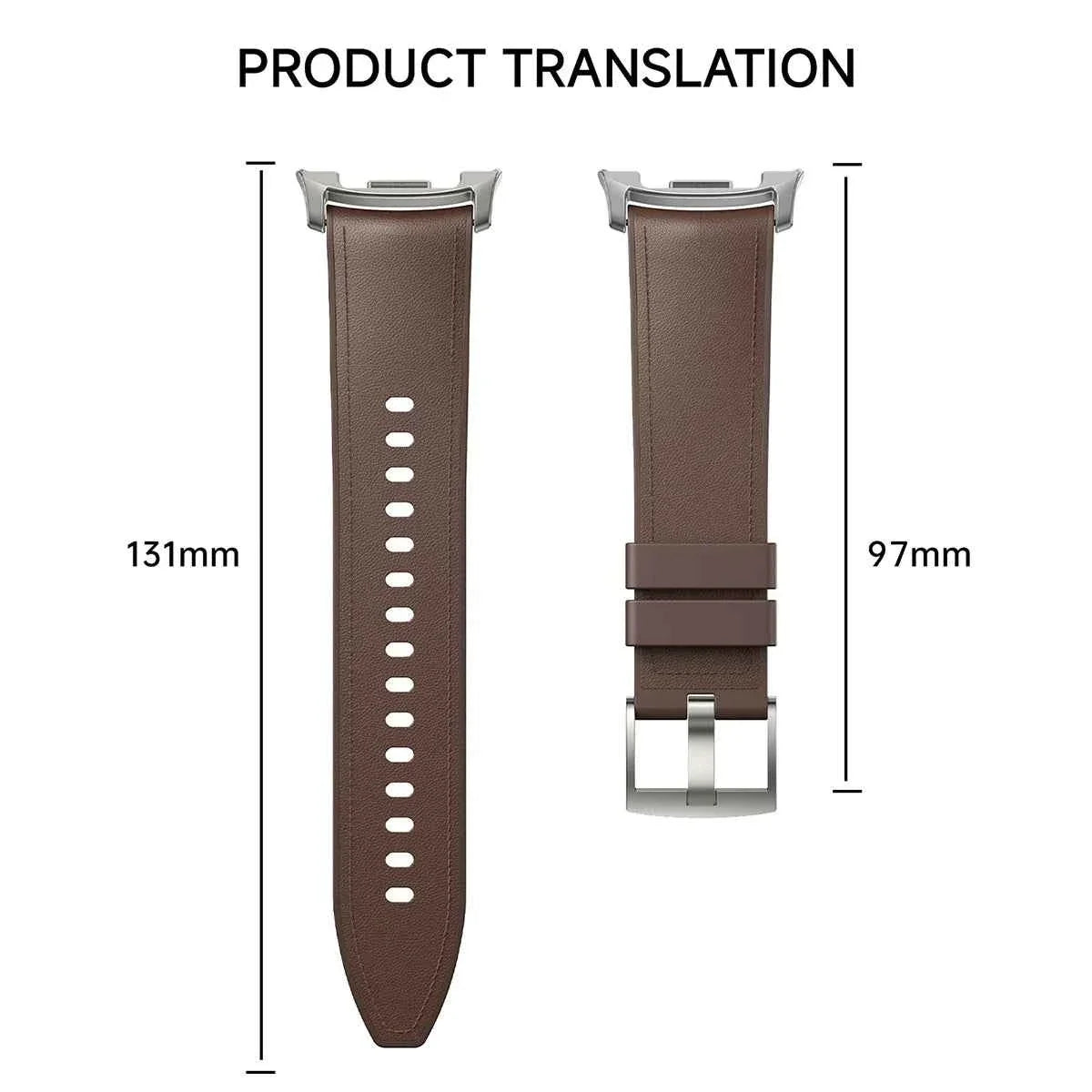 Samsung Galaxy Watch Leather Silicone Band | Watch 9 & 8 40mm 44mm / Watch 8 Classic 46mm Connector Strap