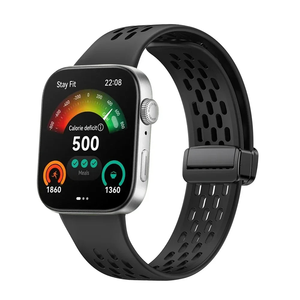 Silicone Sport Band with Magnetic Buckle for Huawei Watch Fit 3