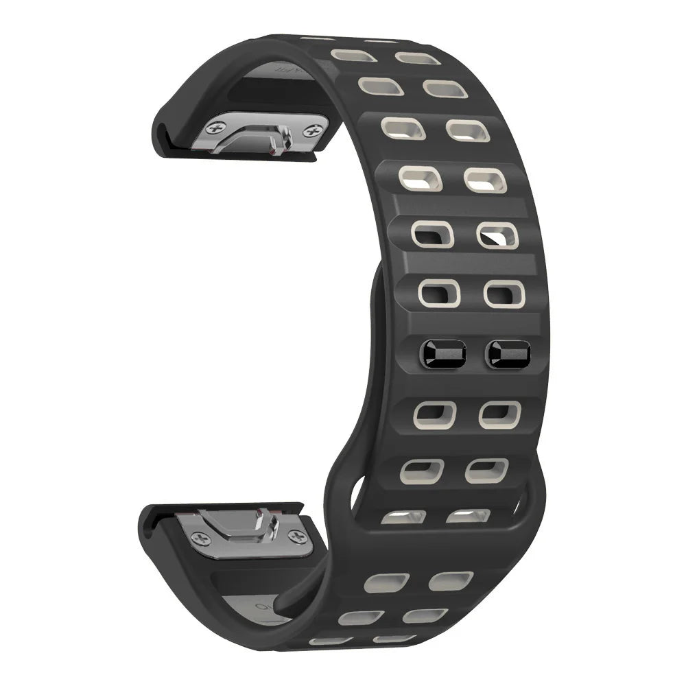 Garmin QuickFit 22/26mm Perforated Silicone Band with Tuck Closure
