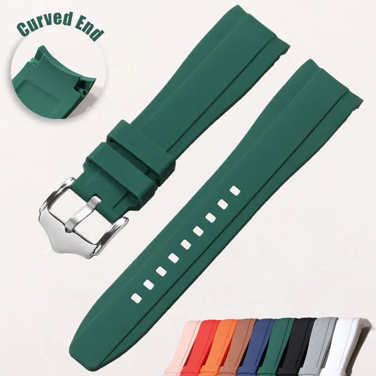 OnePlus Smartwatch Silicone Watch Band Curved End Rubber Strap Bracelet