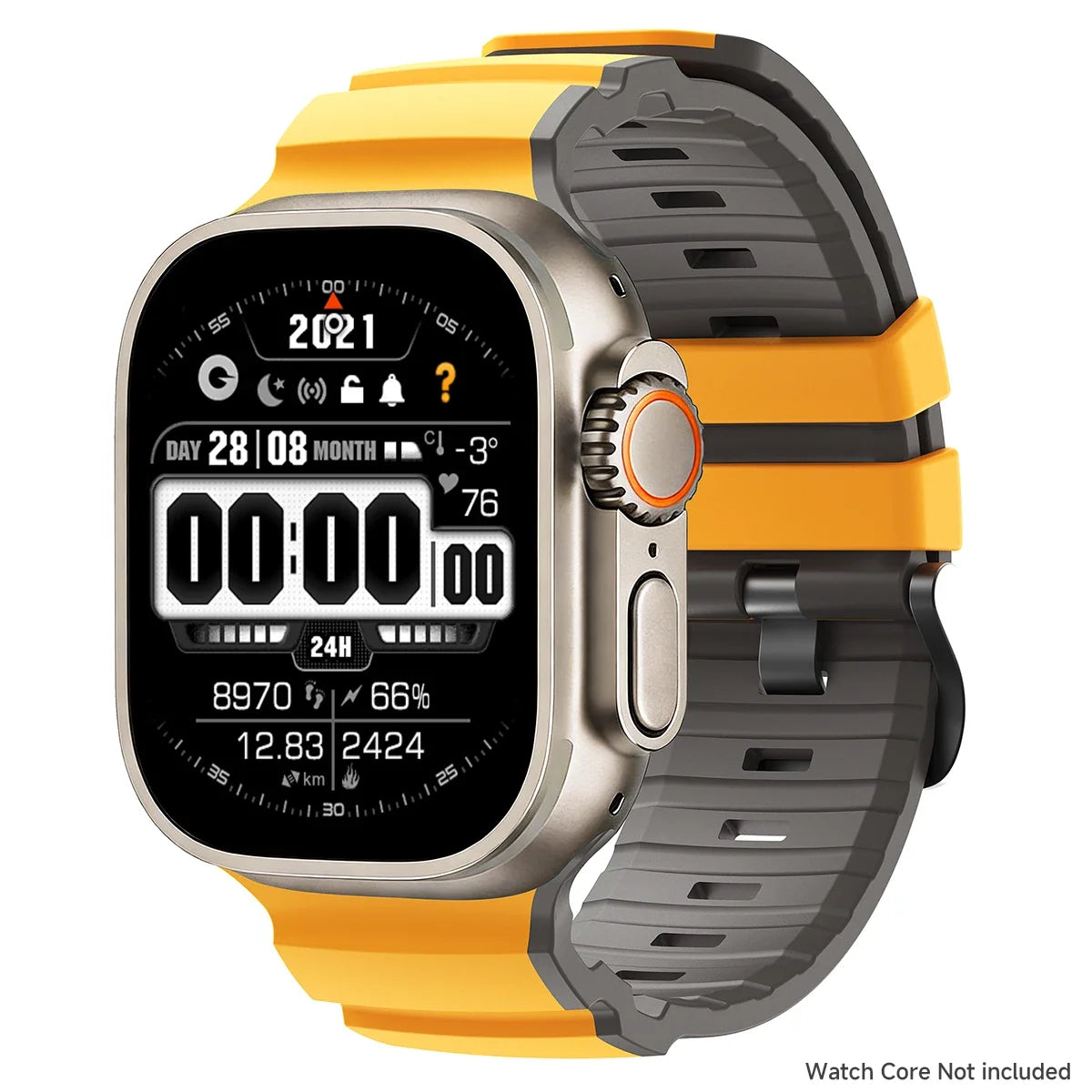 Apple Watch Two Tone Sport Strap | Ultra 3/2/1 49mm / Series 11-10 46mm / Series 9-8-7 45mm / Series 6-SE-5-4 44mm Silicone Band