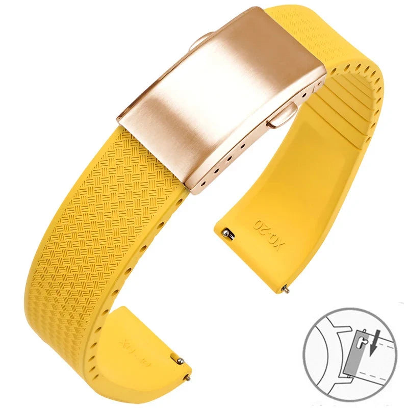 Polar Vantage, Grit X & Ignite FKM Rubber Band with Folding Clasp
