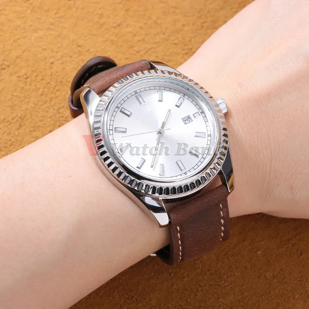 TicWatch Pro 5, Pro 3 & E3 Vintage Stitched Leather Band