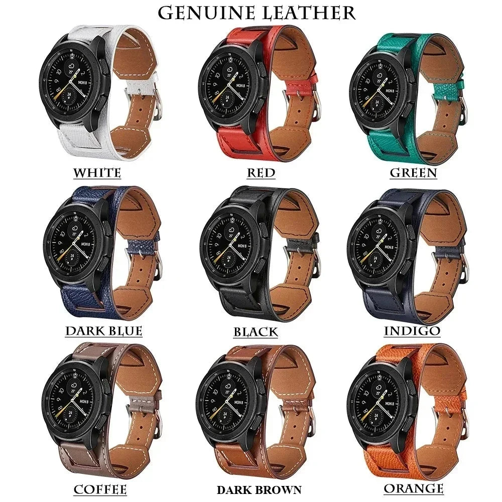 Garmin 20/22mm Quick Release Leather Cuff Band