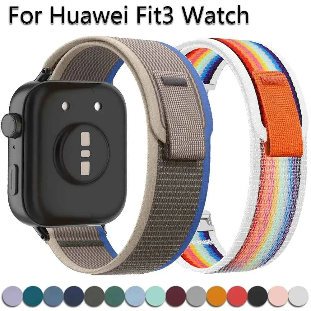 Nylon Trail Loop Watch Band for Huawei Watch Fit 4 / 4 Pro / Fit 3 / Fit 2 / Fit 1 – Elastic Sport Strap