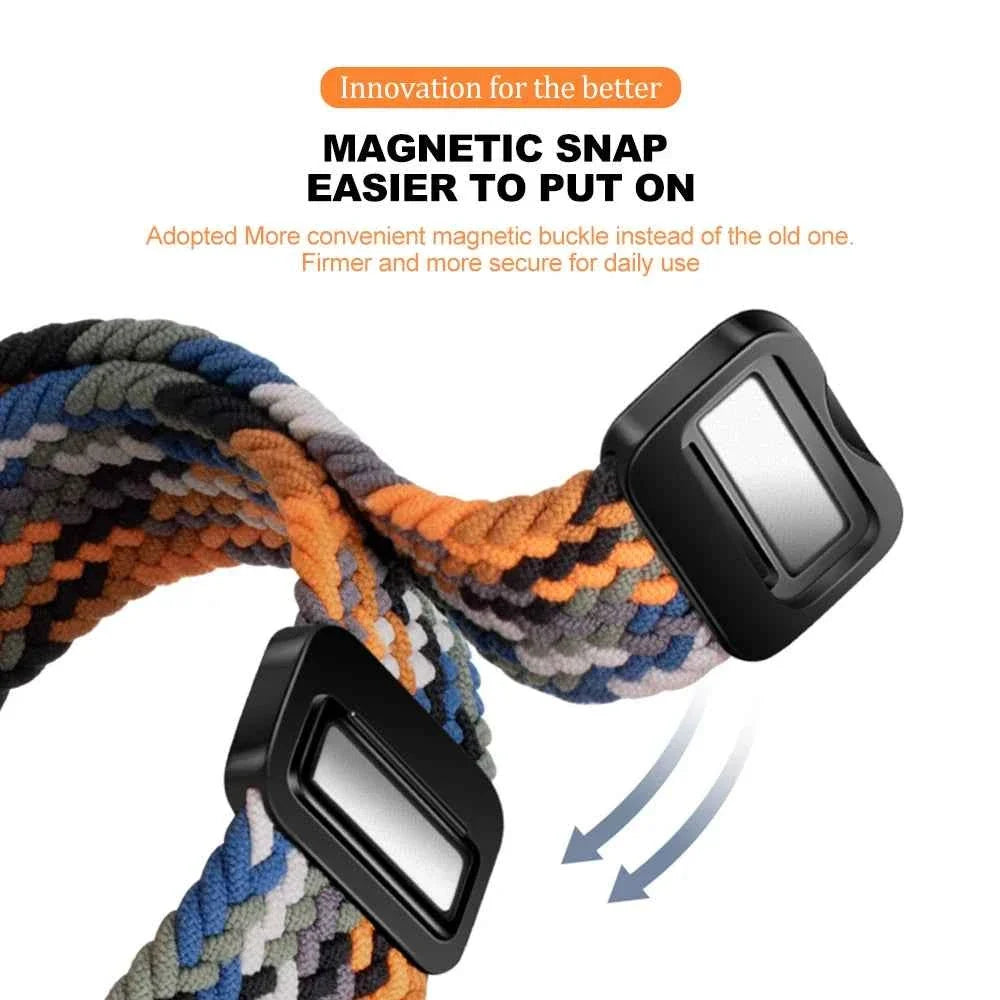 Nylon Braided Loop Band for Huawei Watch Fit 4 / Fit 4 Pro / Fit 3 – Magnetic Adjustable
